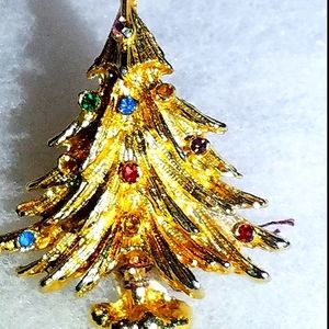 Christmas Vintage Christmas Tree Brooche